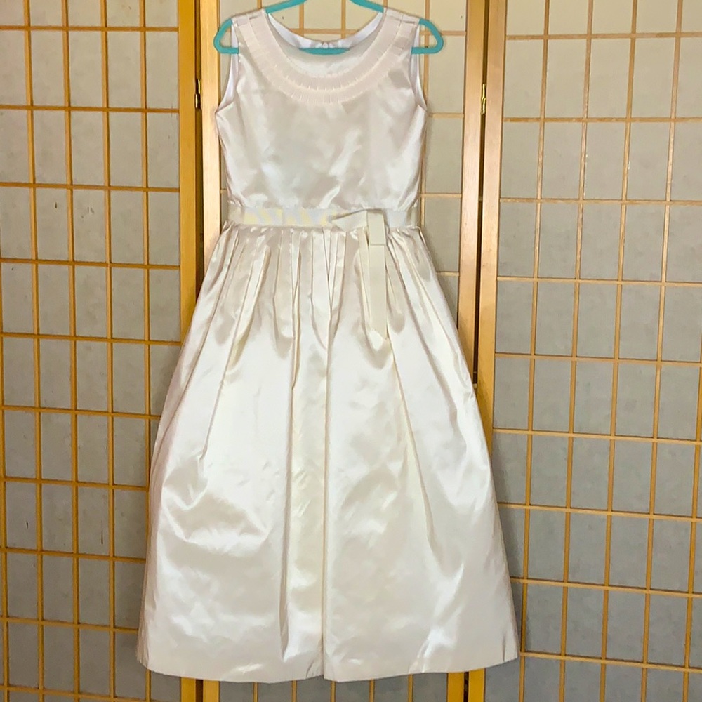 Joan Calabrese NWT ONE OF A KIND Formal Ivory Silk Communion Dress Size 8